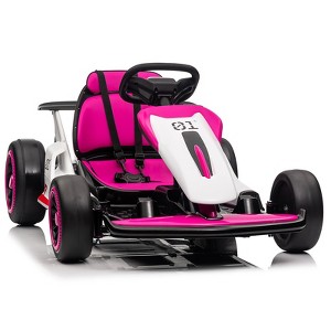 Kids Go Kart, Ride On Drift Kart with Dual 200W Motors, 24V Battery Powered Electric Drift Car, Outdoor 2-Speed Ride On Racing Toy - 1 of 4