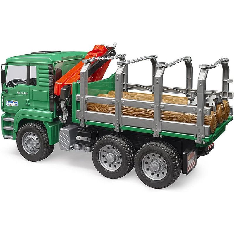 Bruder MAN Timber Truck with Loading Crane and 3 Trunks, 3 of 6