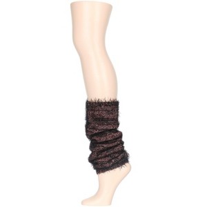 Memoi Women's Fuzzy ColorFlow Slouched Knit Legwarmer Black-Red One Size - 1 of 2