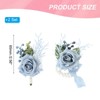 Unique Bargains Satin Romantic Durable Elegant Rose Corsage and Boutonnieres Set 2 Pcs - 2 of 4
