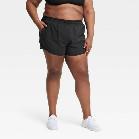 Nike [1X] Women's Plus Size Dry Tempo 3 Running Shorts, Black