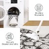 Modern Washable Area Rug, Non Slip Low Pile Accent Carpet, White Black Snake Pattern, Home Decor Rug for Living Room, Bedroom, Front Door, Kitchen - 3 of 4