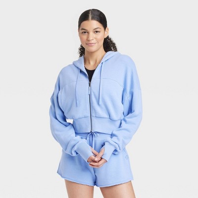 Cropped zip up online hoodie target