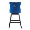 Beautyolove Velvet Upholstered Solid Wood Frame Counter Height Bar Stool Swivel Counter Stool with Back (Set of 2) - 4 of 4