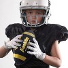 Franklin Sports Junior 1000 Youth Football with Air Pump - Black/Gold - 3 of 4