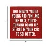 Slickblue Funny Aging Quote Wall Sign – “Turn Down Stereo to See” – Rustic 7x7 Wood Decor, Color Options - 3 of 3