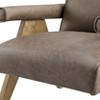 Okak Modern Natural Style Upholstered Armchair with Solid Wood Frame,Reading Leisure Chair for Living Rooms,Relaxation Areas - 4 of 4
