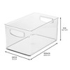 iDesign Plastic Stackable Pantry Bin with Handles - Set of 4 - Clear, USA Made - 4 of 4