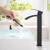 Kumasinova Waterfall Bathroom Faucet,Basin Faucet with Side Sprayer,Single Handle Vanity Faucet for Deck Mount 1 Hole Installation - 2 of 4