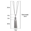 Evideco French Home Goods Decorative Curtain Tiebacks With Tassel - 33” Long, Hand-Tied Rope With Lustrous Threads - 4 of 4