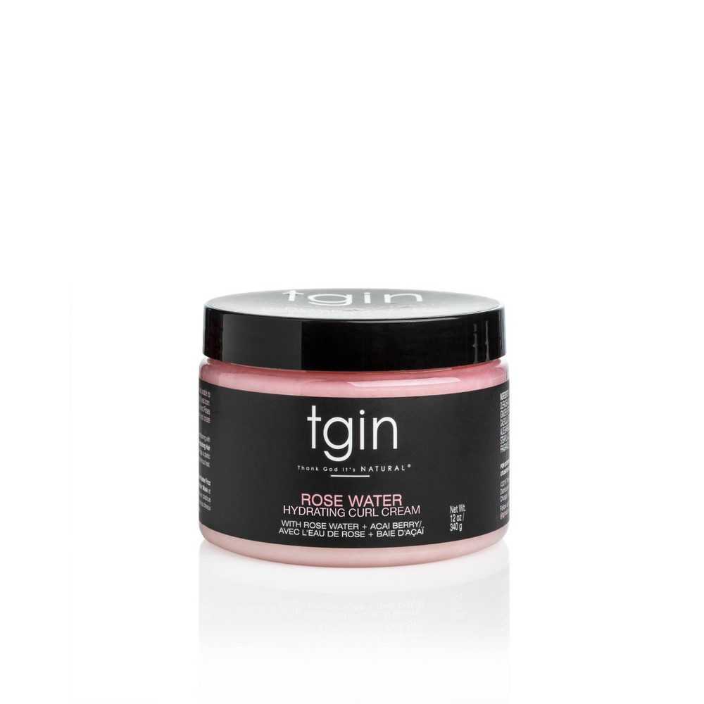 Photos - Hair Styling Product TGIN Rose Water Hydrating Curl Cream Enhancer - 12 fl oz