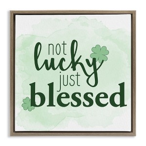 Stupell Industries Just Blessed Green Shamrocks, 18" x 18" - 1 of 4