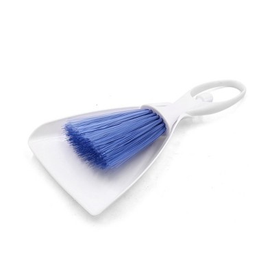 Unique Bargains Car Seat Dashboard Air Vent Dust Brush with Dustpan White Blue