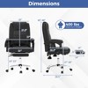Costway Massage Adjustable Executive Chair 400 LBS Big & Tall Office Chair Black - 3 of 4