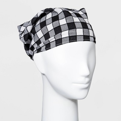 Gingham Check Fabric with Elastic Back Headscarf - Wild Fable™ Black