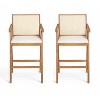 NicBex Set of 2 Bar Stools for Kitchen Island,Rattan Counter Bar Stools with Rubberwood Frame,Bar Chairs for Dining Rooms,Kitchens - 2 of 4