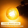 Runesay G40 LED Low Voltage E26 Light Bulbs, Standard Screw Base, 25W Decor Bulb Equivalent, Dimmable Amber, Small Edison Bulbs, 2700K - 4 of 4
