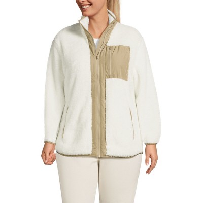 Lands' End Women's Full Zip Cozy High Pile Fleece Jacket