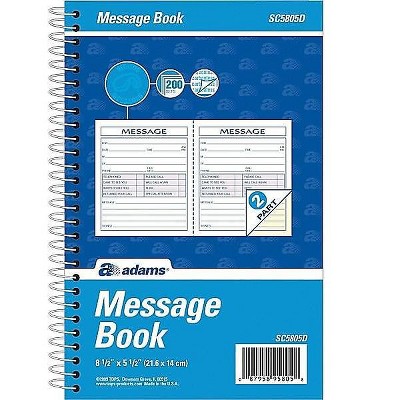 Adams Phone Message Pad 5.5  x 8.5  Ruled 810379