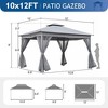 PAGED 10x12 Outdoor Patio Canopies and Gazebos with Double Roofs, with Mosquito Netting, Patio Canopy for Backyard, Garden, Beige - 3 of 4