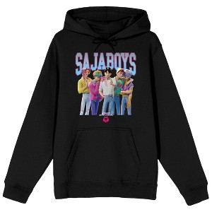 Kpop Demon Hunters Group Sajaboys Korean Boys Singer Men's Black Long Sleeve Hoodie - 1 of 3
