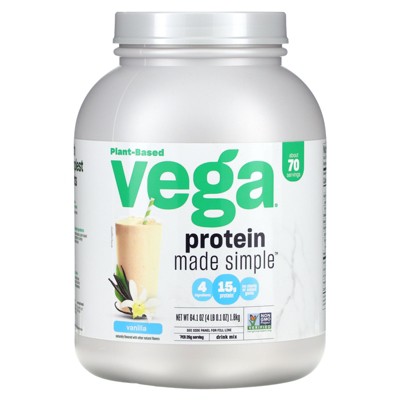 Vega Plant-Based Protein Made Simple, Vanilla, 4 lbs (0.1 oz)