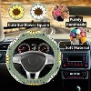 TruAIR Crochet Sunflower Steering Wheel Cover Set - 4 of 4