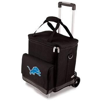 NFL Detroit Lions Cellar Six Bottle Wine Carrier and Cooler Tote with Trolley