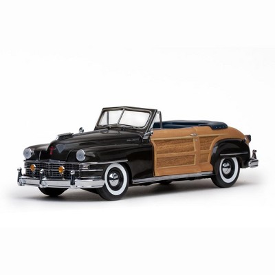 1948 Chrysler Town And Country Gunmetal Gray 1/18 Diecast Model Car by Sunstar