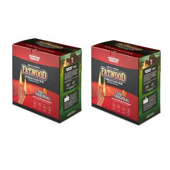 Betterwood 5lb Fatwood Natural Pine Firestarter (2 Pack) for Campfire, BBQ, or Pellet Stove; Non-Toxic and Water Resistant