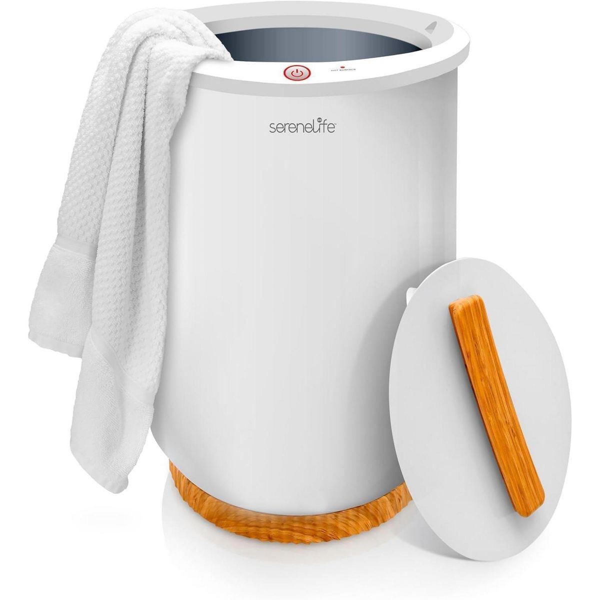 Bucket Towel Warmer – Large White Towel Heater for Bathroom, Spa, Blankets, Robes, PJs, Auto Shut-Off, Luxury Gift for Him & Her
