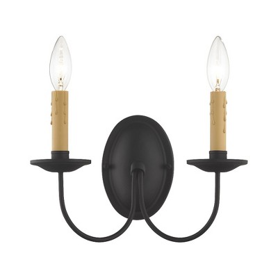 Livex Lighting Heritage 2 - Light Wall Light in  Black