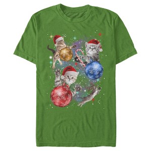 Men's Lost Gods Xmas Cats in Space T-Shirt - 1 of 4