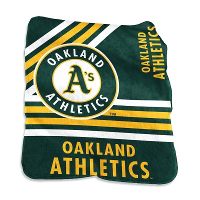 Biederlack Blanket Oakland A's Athletics Baseball MLB 55 x fashion 77 Green Yellow White