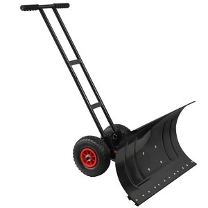 EAGLE PEAK Wheeled Snow Shovel, Multi-Angle Snow Pusher with Adjustable Handle - 1 of 4