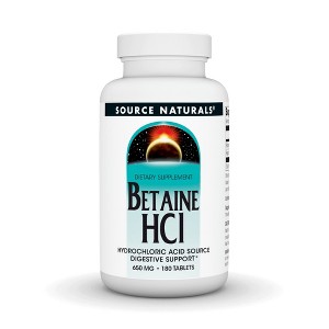 Betaine HCL 650mg by Source Naturals, Inc.  -  180 Tablet - 1 of 3