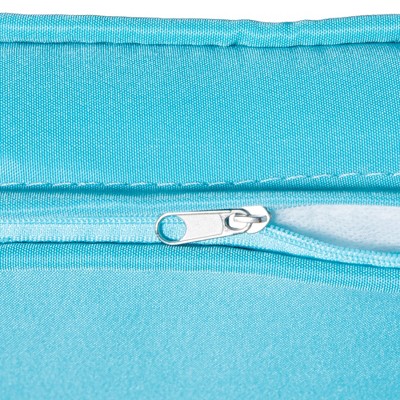 Sky Blue Cushioned 2-Person Wicker Hanging Porch Swing Bench