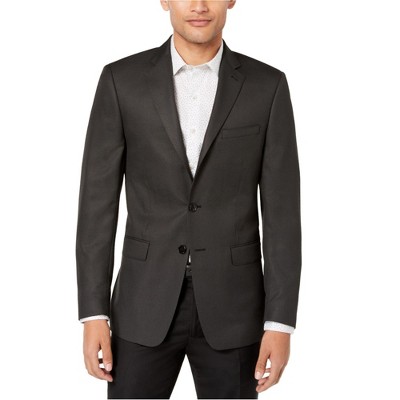 Calvin Klein Mens Textured Two Button Blazer Jacket