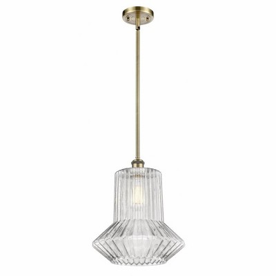 Springwater - 1 Light Stem Hung Mini Pendant In Industrial Style-14 Inches Tall and 12 Inches Wide