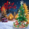 FONTOI Christmas Tree Building Toy Decorative Holiday Countdown Playset Educational Blocks for Kids Tabletop Display, Green, 12.2"*9.84"*2.76" - 3 of 4