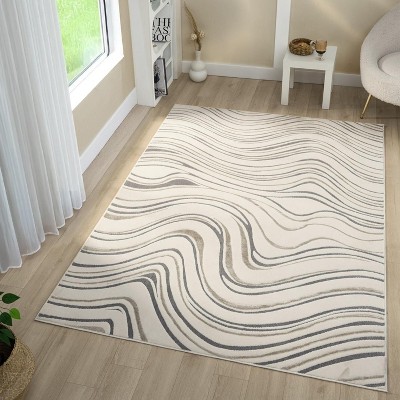 Luxe Weavers Modern Abstract Swirl Indoor Area Rug