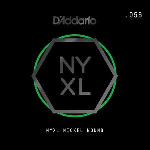 D'Addario NYNW056 NYXL Nickel Wound Electric Guitar Single String, .056 - 1 of 2