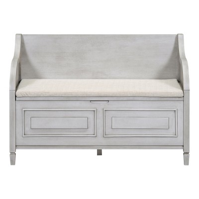 Cesicia Rustic Style Solid wood Entryway Multifunctional Storage Bench with Safety Hinge