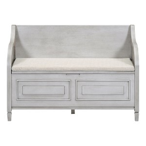 Cesicia Rustic Style Solid wood Entryway Multifunctional Storage Bench with Safety Hinge - 1 of 4