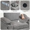 Convertible Modern Sleeper Chair with Hidden Storage and USB Charging for Living Room -3irtyhousy - 3 of 4