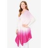 Woman Within Plus Size Lightweight Ombrè Open Front Cardigan - 4 of 4