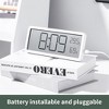 LED Digital Alarm Clock for Bedroom,Rechargeable Desk Clock with Date Temperature Humidity,12/24H Digital Wall Clock - 2 of 4