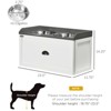 DSVIMOY Large Elevated Dog Bowls with Storage, Raised Dog Bowl Stand, White, 23.5"*11.75"*14.25" - 3 of 4