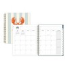 Blue Sky 7"x9" Weekly/Monthly Wirebound Planner Clear Cover Langostino Stripe - 4 of 4