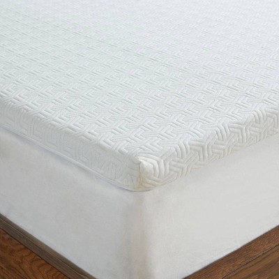 Twin White Gel Memory Foam Mattress Topper with Zipper Closure